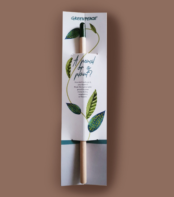 Μολύβι που ανθίζει σπόροι βασιλικού